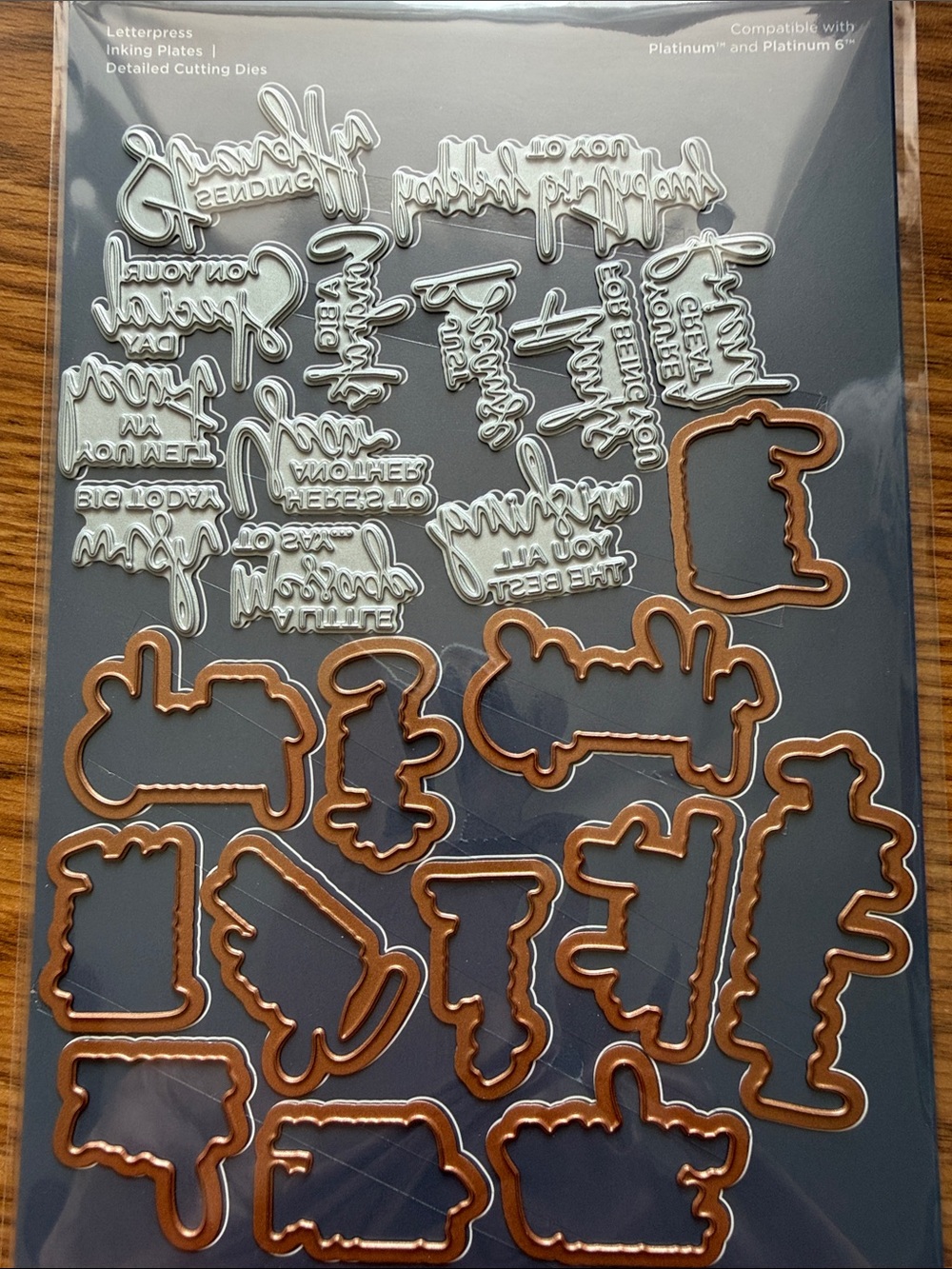 Spellbinders BetterPress Press Plate & Die Set - Script Sentiments - Picture 3 of 3